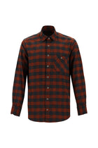 Koyu Bordo Uzun Kol Regular Fit Ekose Oduncu Pamuk Gömlek