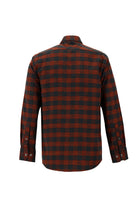 Koyu Bordo Uzun Kol Regular Fit Ekose Oduncu Pamuk Gömlek