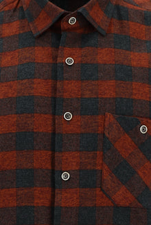 Koyu Bordo Uzun Kol Regular Fit Ekose Oduncu Pamuk Gömlek