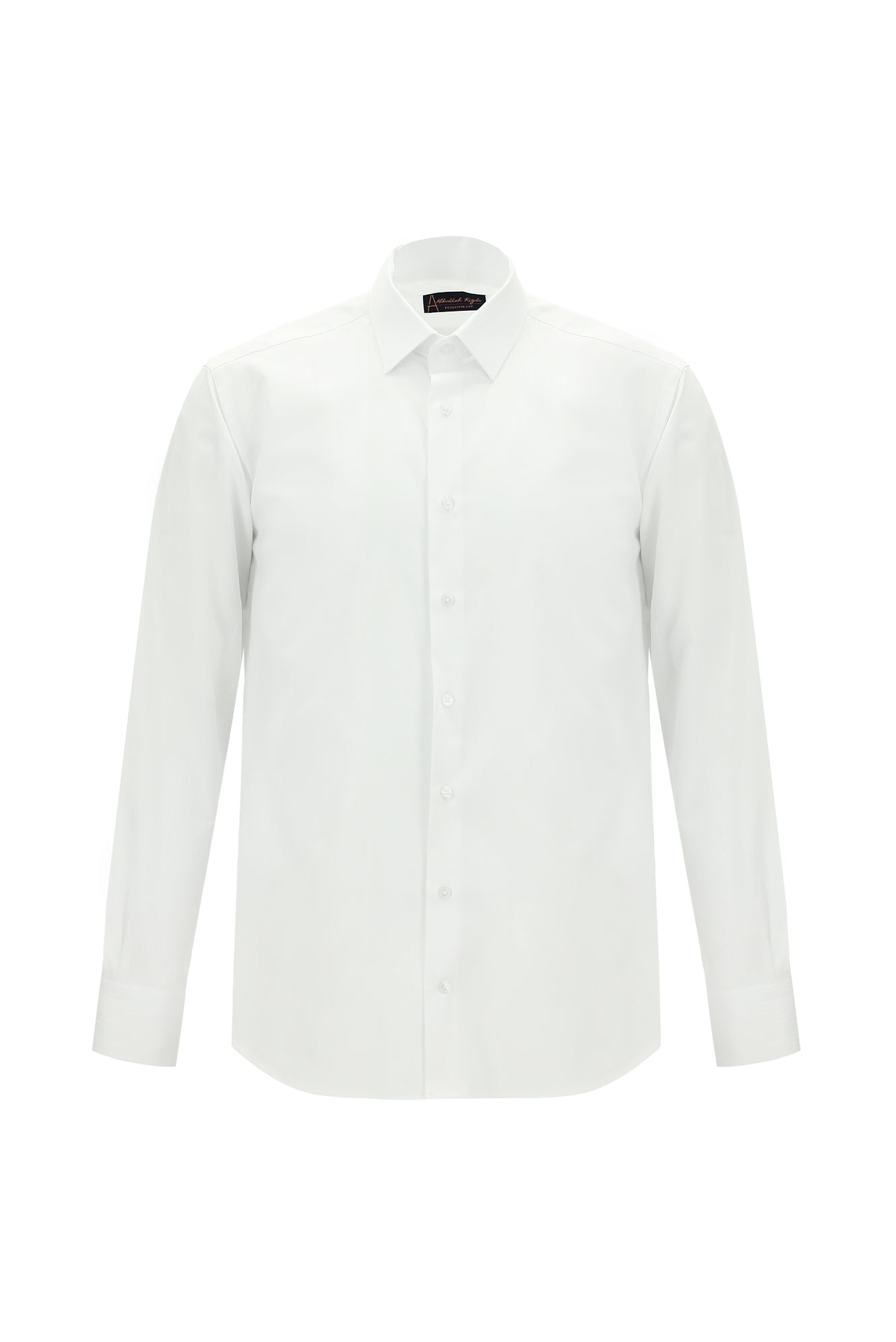 Beyaz Uzun Kol Klasik Çizgili Pamuk Gömlek