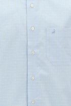 Açık Mavi Uzun Kol Regular Fit Ekose Pamuk Gömlek