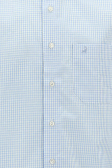 Açık Mavi Uzun Kol Regular Fit Ekose Pamuk Gömlek