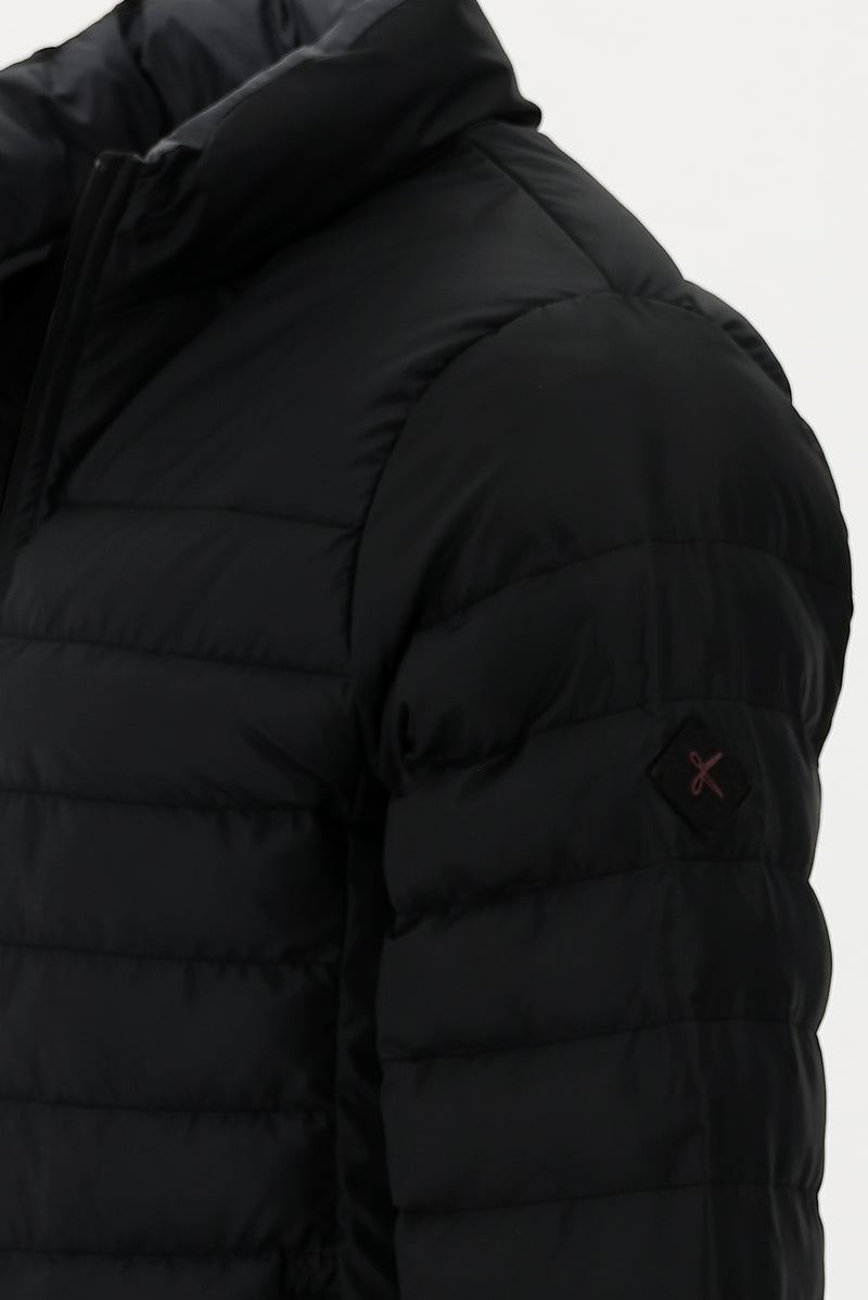 Koyu Siyah Kapitone Spor Mont