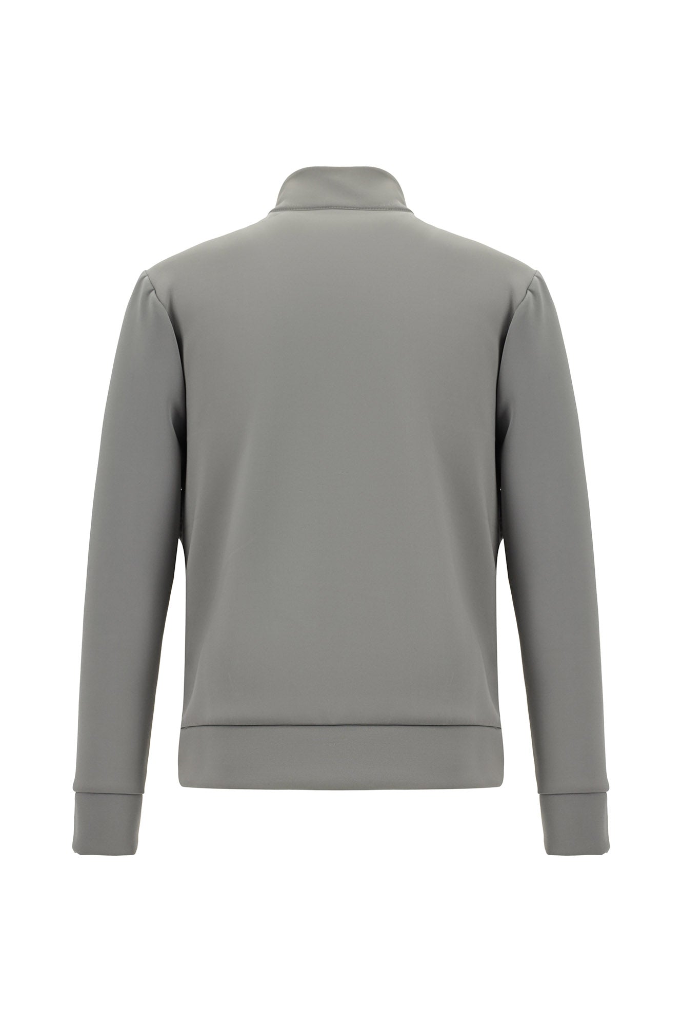 Siyah Dik Yaka Slim Fit Dar Kesim Spor Scuba Mont