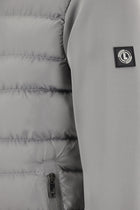 Orta Gri Dik Yaka Slim Fit Dar Kesim Spor Scuba Mont