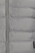 Orta Gri Dik Yaka Slim Fit Dar Kesim Spor Scuba Mont