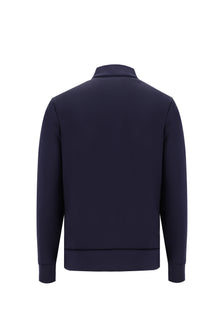 Koyu Lacivert Dik Yaka Slim Fit Dar Kesim Spor Scuba Mont