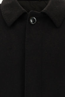 Koyu Kahve Yünlü Kaban