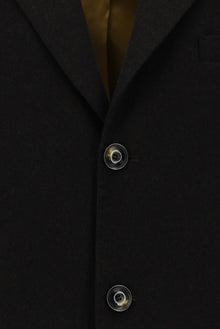 Koyu Kahve Yünlü Kaban