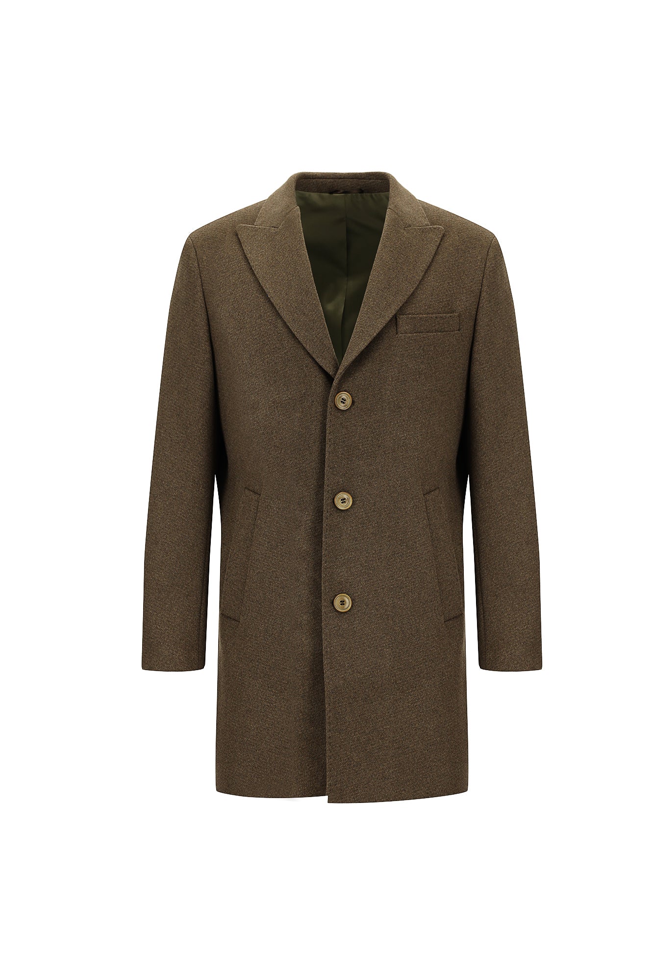 Açık Kahve  Yünlü Kaban