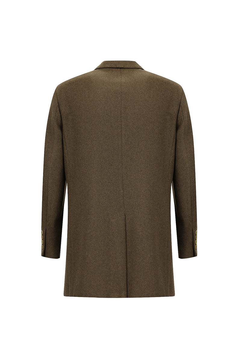 Açık Kahve  Yünlü Kaban