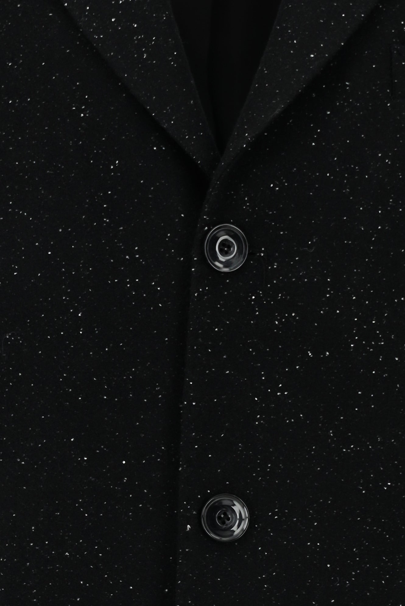 Siyah Yünlü Desenli Kaban