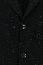 Siyah Yünlü Desenli Kaban