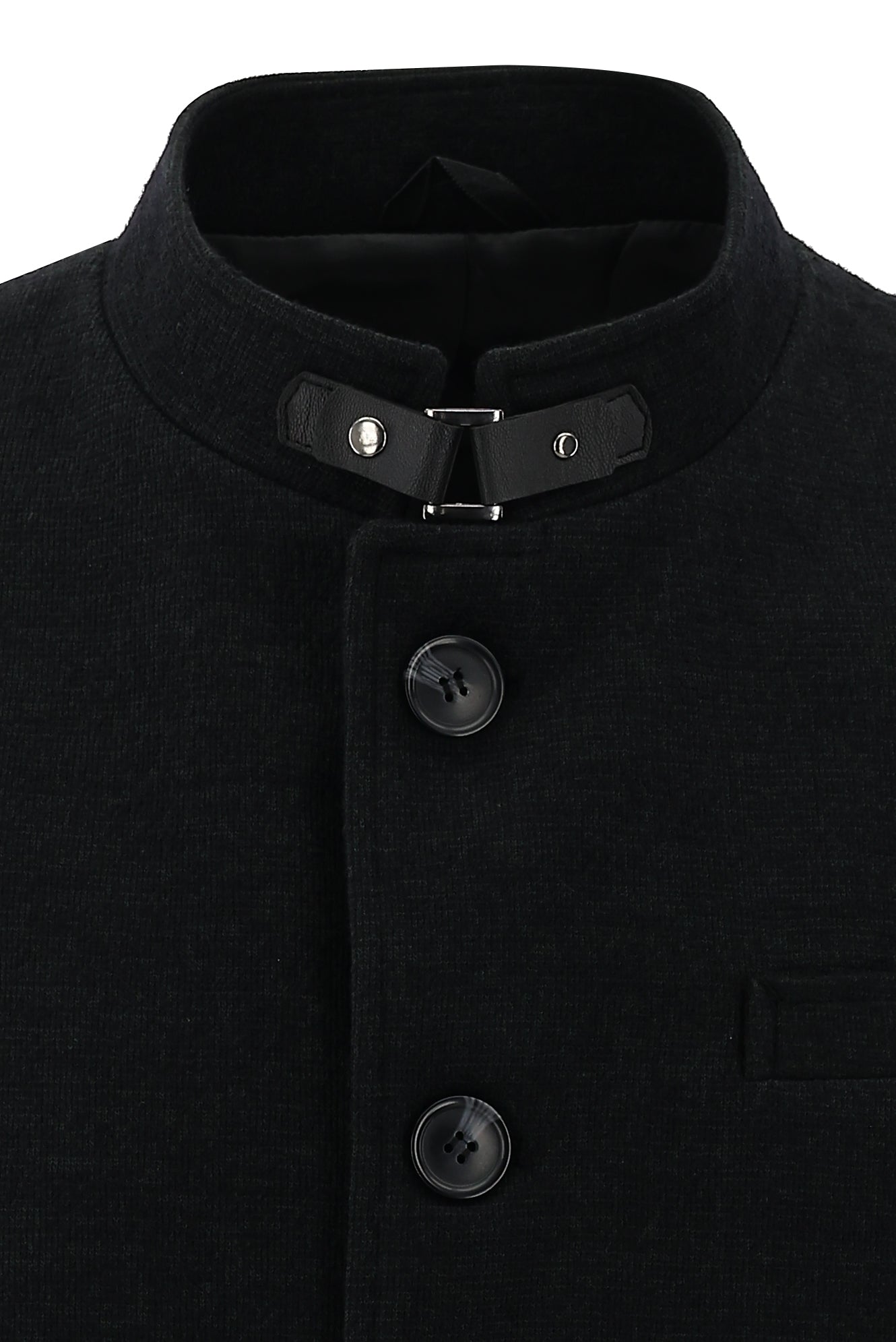 Koyu Antrasit Yünlü Kaban