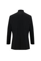 Siyah Slim Fit Dar Kesim Yünlü Kaban