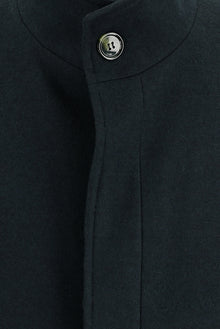 Koyu Ye?il Slim Fit Dar Kesim Yünlü Kaban-Abdullah Ki??l?
