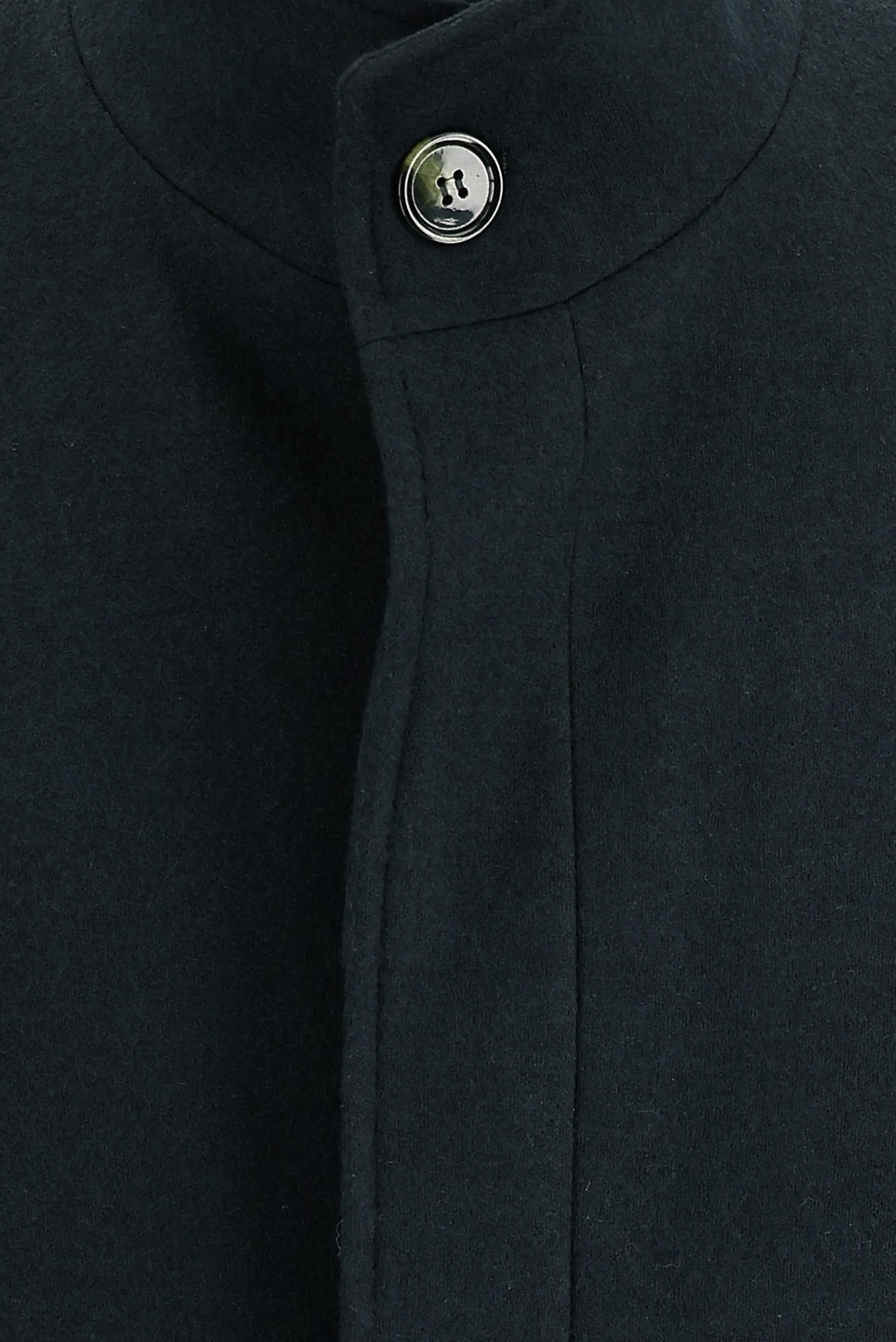 Koyu Yeşil Slim Fit Dar Kesim Yünlü Kaban