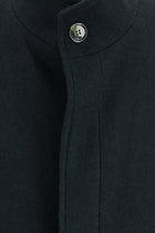 Koyu Yeşil Slim Fit Dar Kesim Yünlü Kaban
