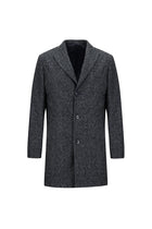 Koyu Lacivert Yünlü Kaban