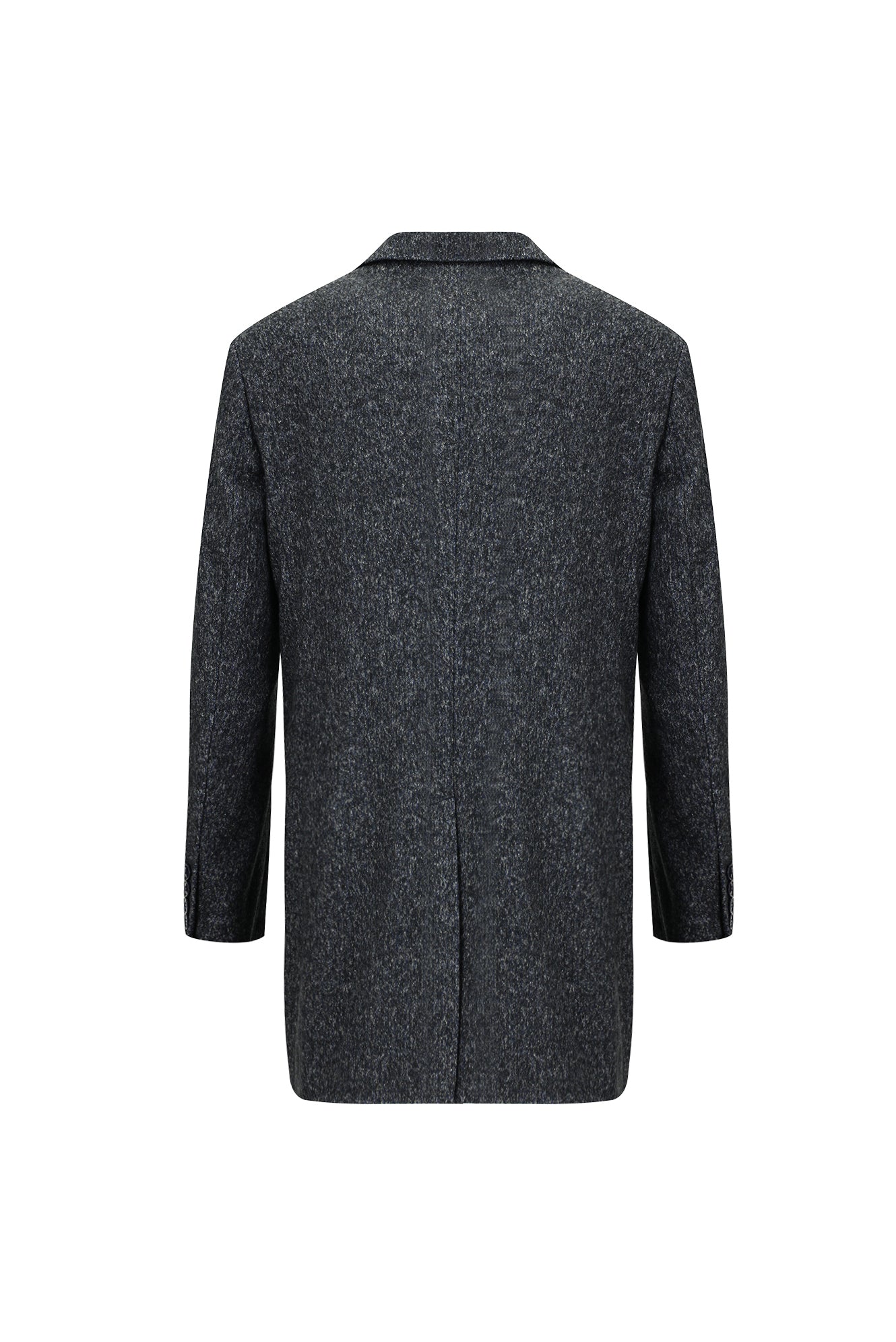 Koyu Lacivert Yünlü Kaban