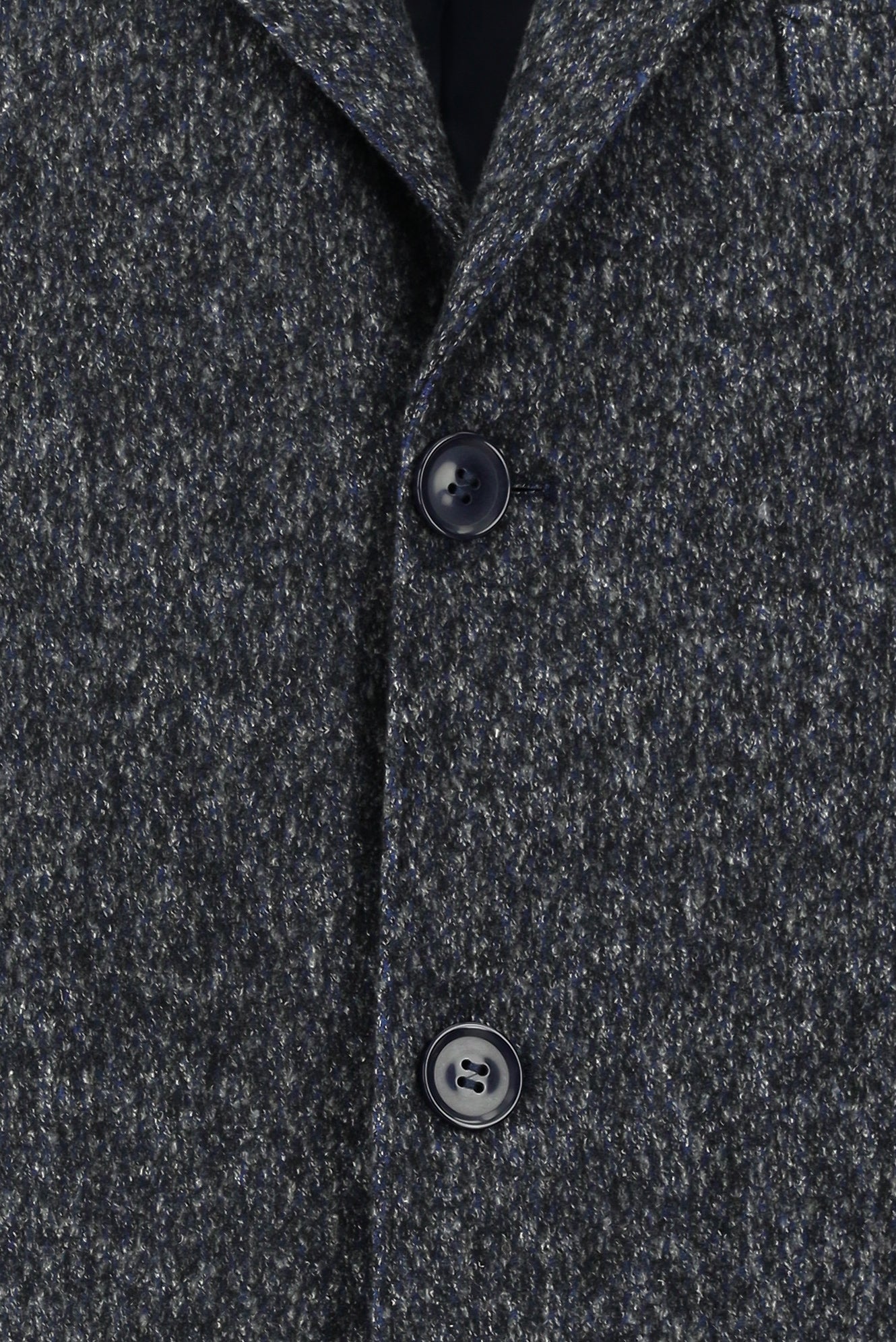 Koyu Lacivert Yünlü Kaban