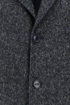 Koyu Lacivert Yünlü Kaban