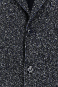 Koyu Lacivert Yünlü Kaban