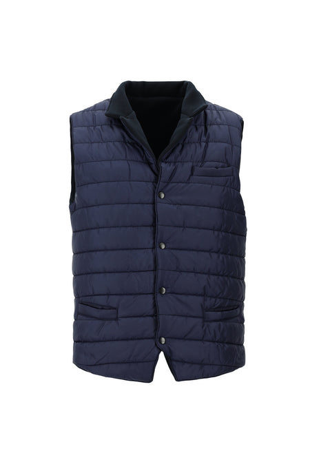 Koyu Lacivert Çift Taraflı Spor Şişme Yelek