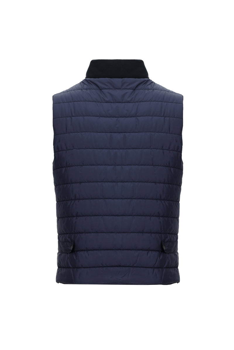 Koyu Lacivert Çift Taraflı Spor Şişme Yelek