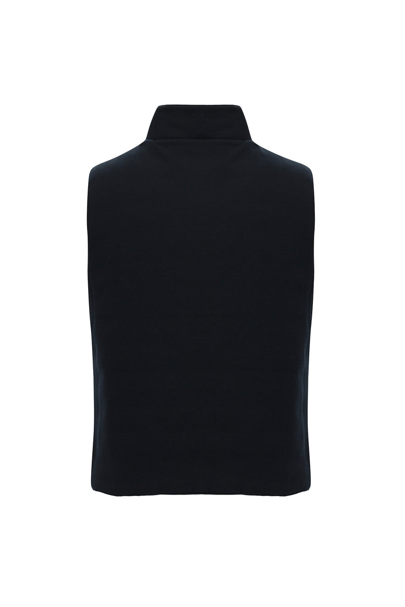 Koyu Lacivert Çift Taraflı Spor Şişme Yelek