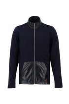 Orta Lacivert Dik Yaka Regular Fit Fermuarlı Pamuklu Sweatshirt