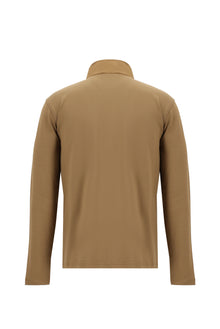 Camel Dik Yaka Regular Fit Fermuarlı Sweatshirt