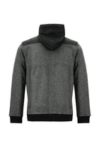 Açık Füme Kapüşonlu Regular Fit Fermuarlı Yünlü Sweatshirt