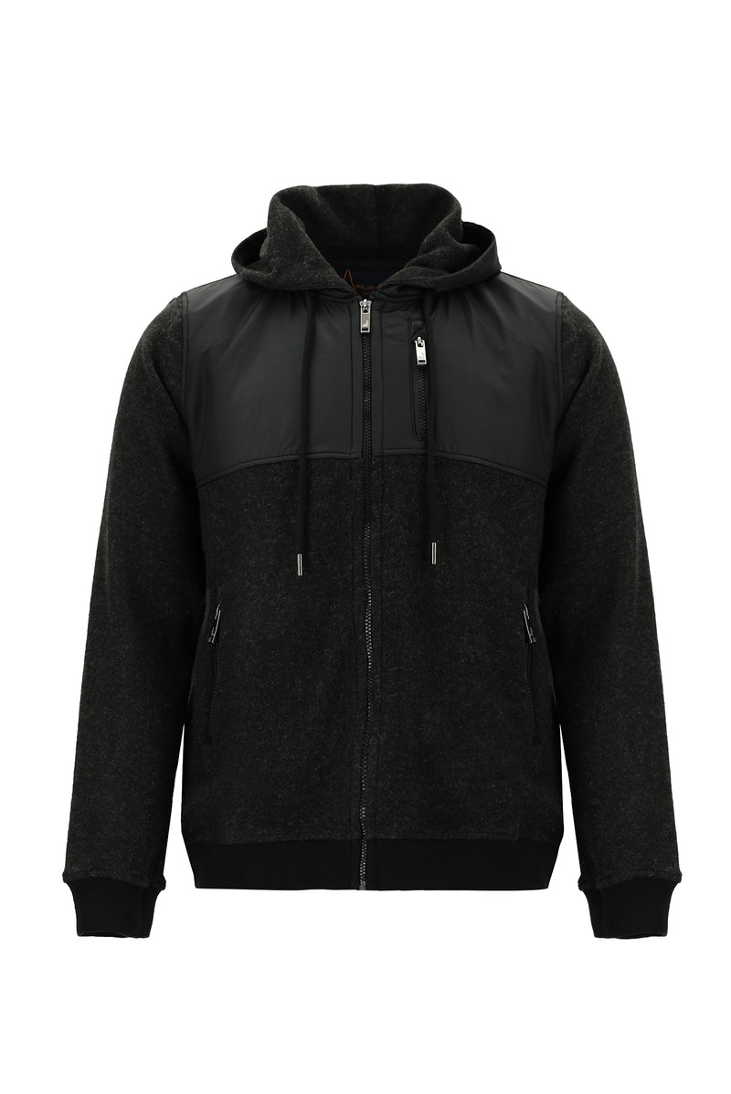 Marengo Kapü?onlu Regular Fit Fermuarl? Yünlü Sweatshirt