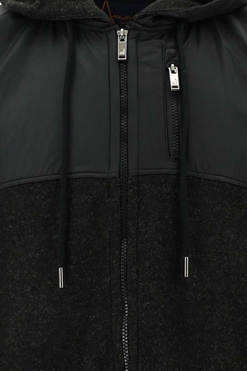 Marengo Kapü?onlu Regular Fit Fermuarl? Yünlü Sweatshirt