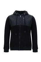 Koyu Lacivert Kapüşonlu Regular Fit Fermuarlı Yünlü Sweatshirt