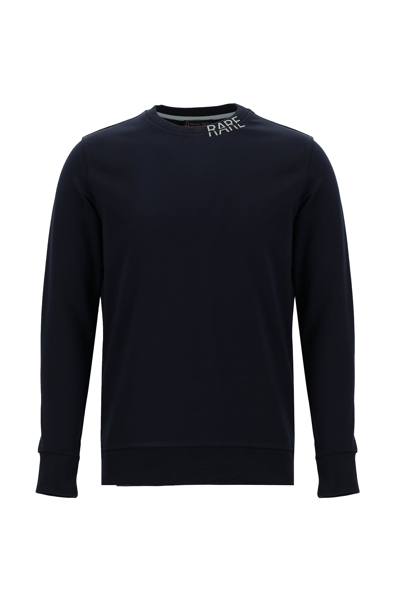 Koyu Lacivert Bisiklet Yaka Regular Fit Baskılı Sweatshirt