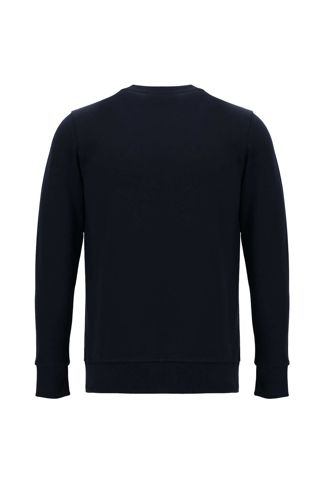 Koyu Lacivert Bisiklet Yaka Regular Fit Baskılı Sweatshirt