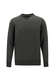 Koyu Antrasit Melanj Bisiklet Yaka Regular Fit Baskılı Sweatshirt