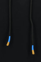 Siyah Kapüşonlu Regular Fit Pamuk Sweatshirt