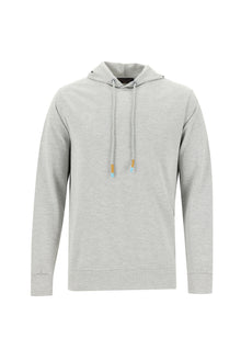 Açık Gri Melanj Kapüşonlu Regular Fit Pamuk Sweatshirt