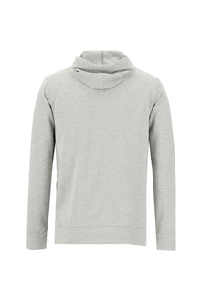Açık Gri Melanj Kapüşonlu Regular Fit Pamuk Sweatshirt