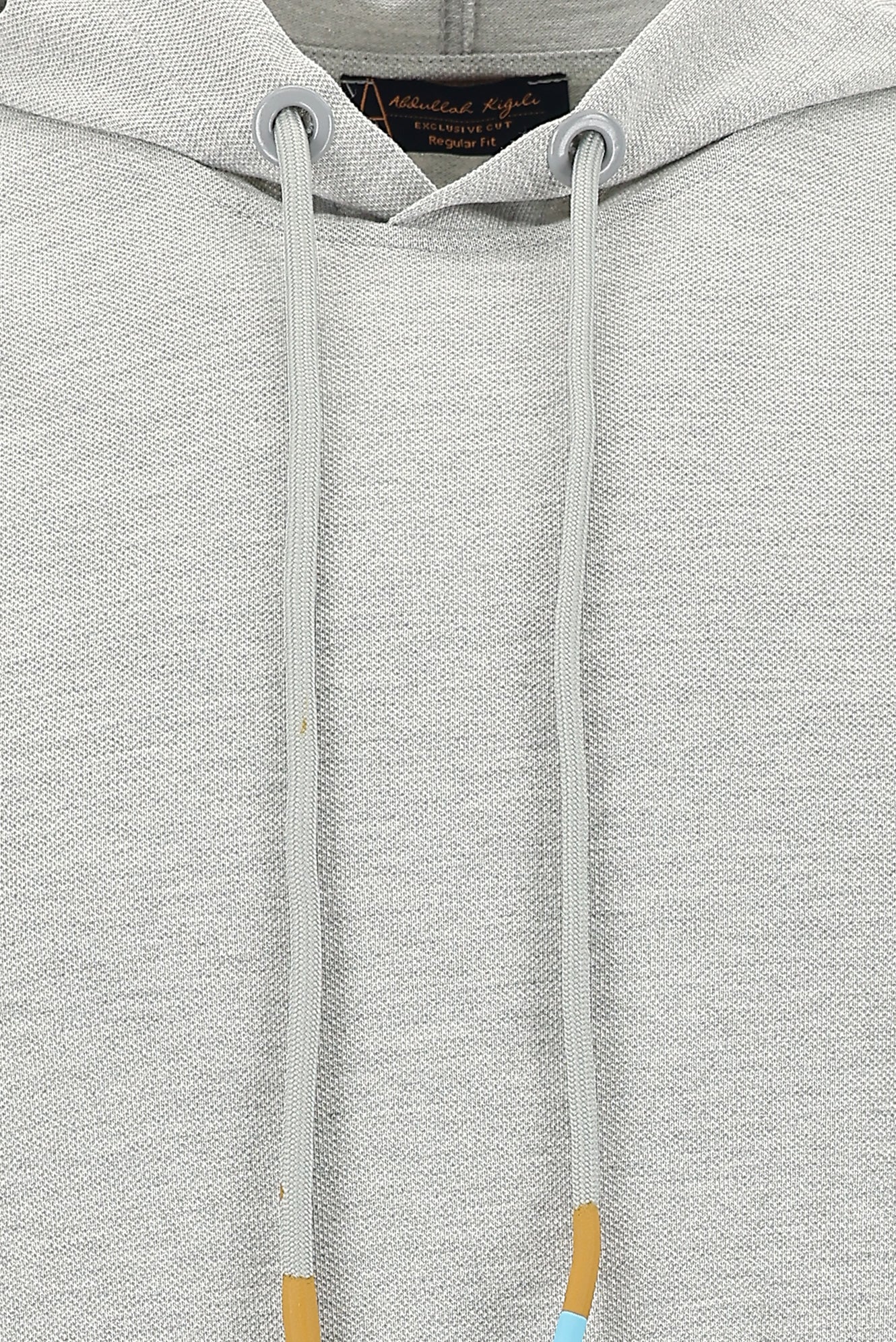 Açık Gri Melanj Kapüşonlu Regular Fit Pamuk Sweatshirt