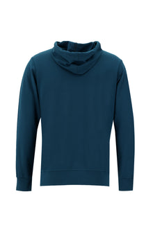 Orta Petrol Kapüşonlu Sweatshirt