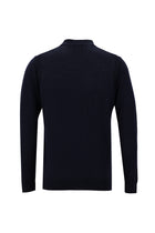 Koyu Lacivert Polo Yaka Regular Fit Yünlü Triko Kazak