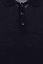 Koyu Lacivert Polo Yaka Regular Fit Yünlü Triko Kazak