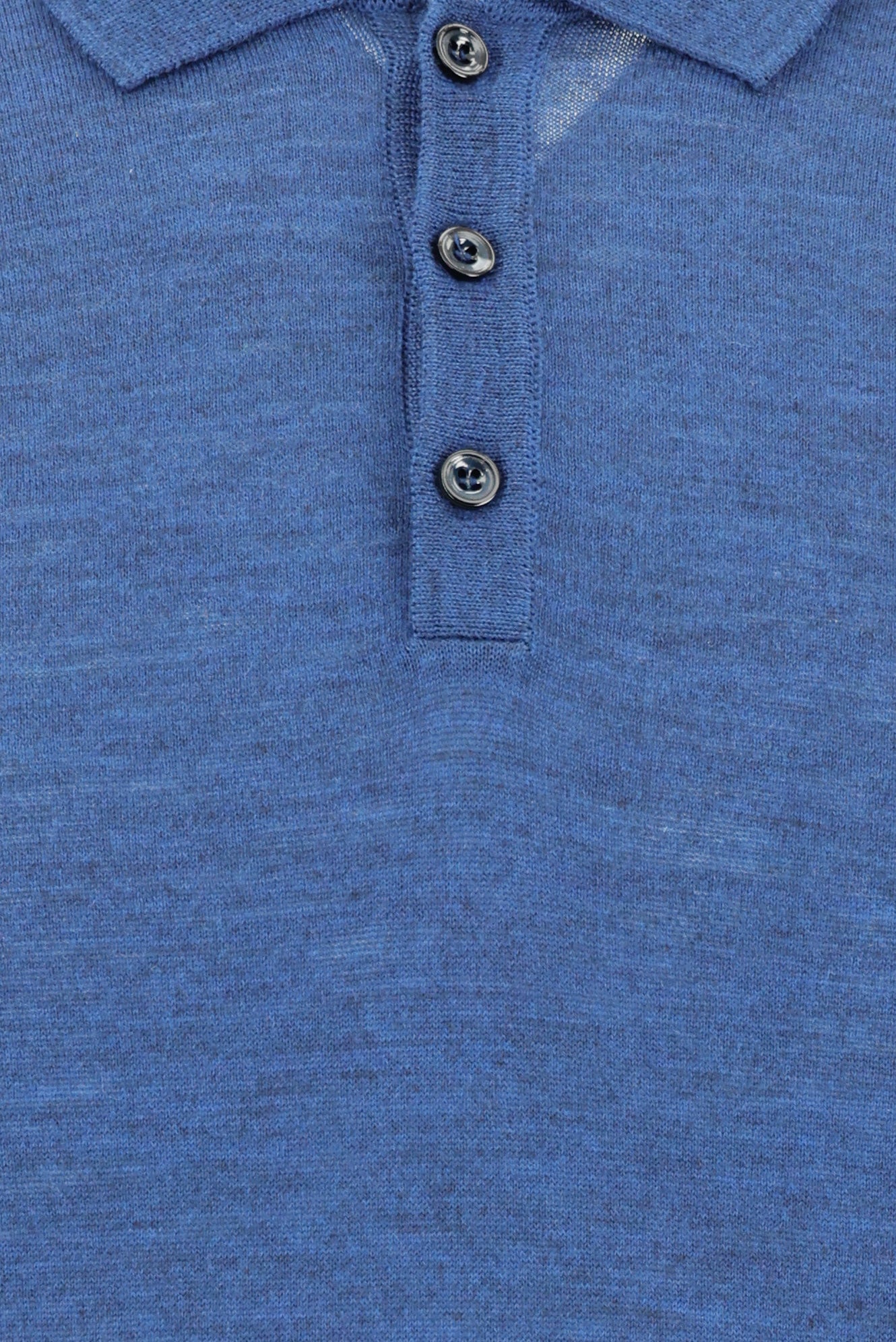 Koyu Petrol Polo Yaka Regular Fit Yünlü Triko Kazak