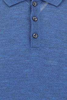 Koyu Petrol Polo Yaka Regular Fit Yünlü Triko Kazak