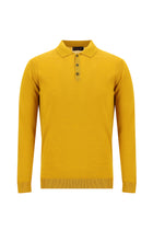 Hardal Polo Yaka Regular Fit Yünlü Triko Kazak