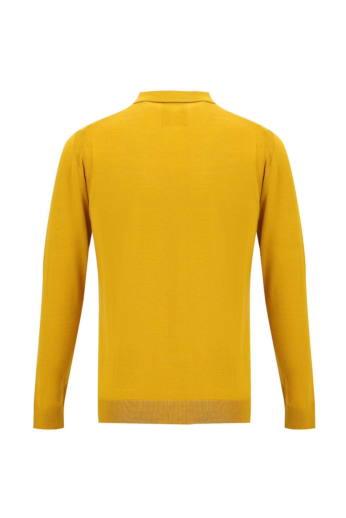 Hardal Polo Yaka Regular Fit Yünlü Triko Kazak